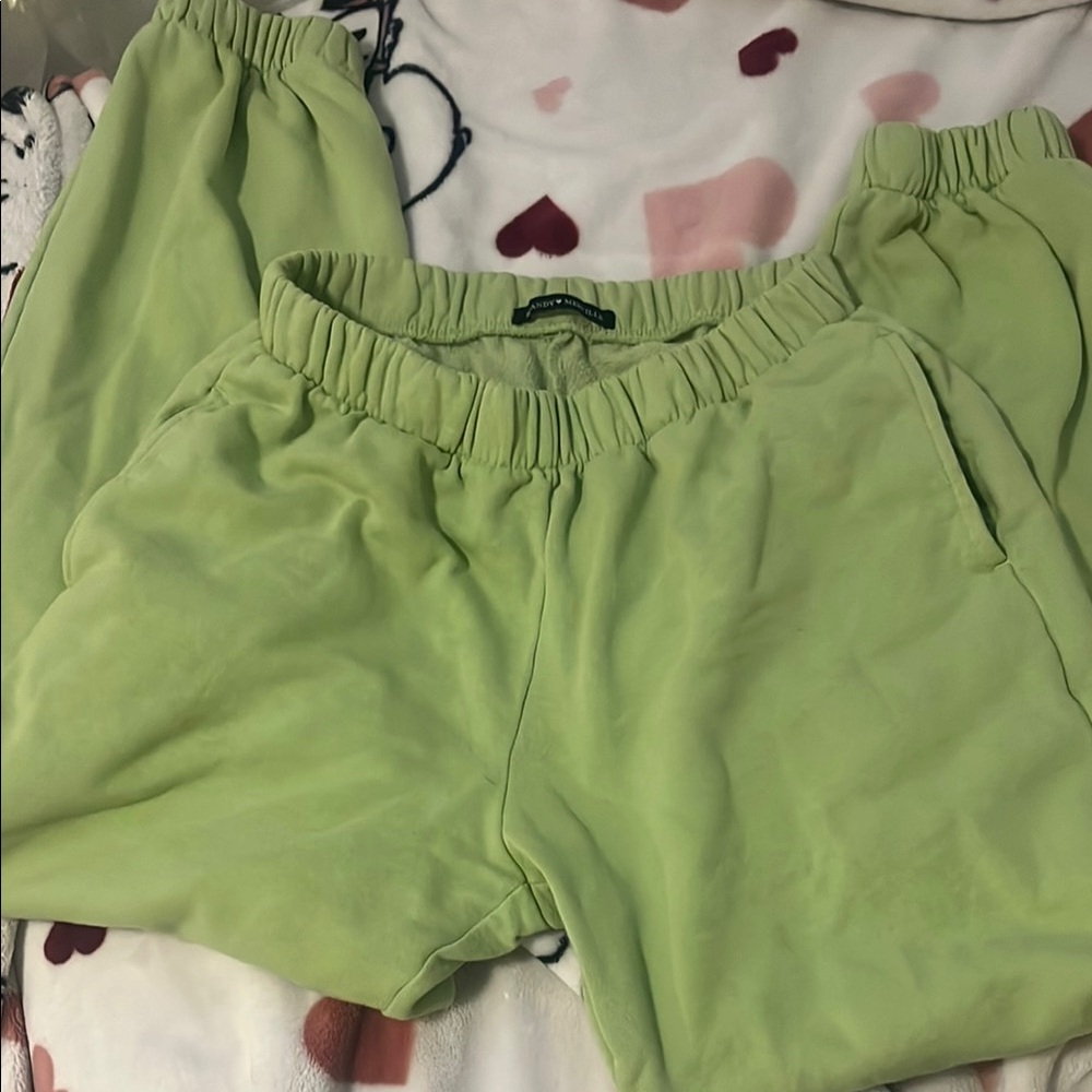 Brandy Melville Light Green Joggers